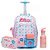 Kit Mochila Rodinhas, Estojo + Garrafa Lilica Ripilica Rosa - Imagem 1