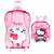 Mochila 3D de Rodinhas + Lancheira Hello Kitty Carro Rosa - Imagem 2