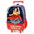 Mochila Rodinhas Mulher Maravilha + Lancheira + Estojo Azul - Imagem 3