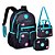 Mochila de Costas + Lancheira + Estojo Luluca Preto Lulike - Imagem 1