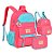 Mochila de Costas + Lancheira + Estojo Luluca Lulike RS e AZ - Imagem 1