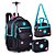 Mochila de Rodinhas + Lancheira + Estojo Luluca Preto Lulike - Imagem 1