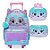 Mochila de Rodinha + Lancheira + Estojo Pack Me Cat Brilhosa - Imagem 1