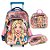 Mochila de Rodinha + Lancheira + Estojo Barbie + Pet Azul - Imagem 1