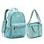 Mochila de Costa + Lancheira + Estojo Verde Veludo - Seanite - Imagem 1