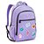 Mochila de Costa + Lancheira + Estojo Lilás ColorUp Patches - Imagem 2