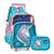 Mochila Rodinha + Lancheira + Estojo Box Unicornio Brilho VD - Imagem 2