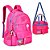 Mochila De Costas + Lancheira Rb Soft Miçangas Rosa - Imagem 1