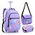 Mochila Rodinha + Lancheira + Estojo Lilás Awesome Colorup - Imagem 1