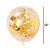 Balão Látex c/ Confetes Dourado 12'' 30cm 6Un - Imagem 2