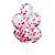 Balão Látex c/ Confete Coração Vermelho 12'' 30cm 6Un - Imagem 1