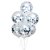 Balão Látex c/ Confete Coração Prata 12'' 30cm 6Un - Imagem 1