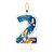 Vela de Aniversário Numeral Sonic Azul n 2 Bolo Festas - Imagem 1