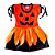 Fantasia Abobora Vestido Halloween Infantil Feminino - Imagem 1