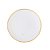 Prato de Sobremesa Branco com Fio Dourado 19cm 6Un - Imagem 1