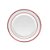 Prato de Sobremesa Branco com Fio Rose 19cm 6Un - Imagem 1