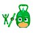 Brinquedo Kit Maleta Pj Masks Ação Lagartixo Verde - Imagem 1
