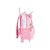 Mochila de Rodinhas Lanç. Unicórnio c/ Asa Rosa - Luxcel - Imagem 2