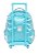 MOCHILA DE RODINHAS ESCOLAR UNICORNIO AZUL ARCO IRIS - Imagem 3