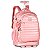 Mochila Escolar Rodinhas Rosa Rebecca Bonon Metalizada RB - Imagem 1