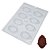5 Forma de Acetato Camafeu liso Chocolate 8 Cavidades - BWB - Imagem 1