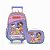 KIT ESCOLAR MOCHILA + LANCHEIRA AMIGAS MÔNICA ROXO - LUXCEL - Imagem 1