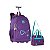 KIT Mochila Carrinho + Lancheira Roxo Rebecca Bonbon - Imagem 1