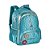 MOCHILA COSTAS ESCOLAR JUVENIL SHINE ELEGANCE AZUL SWEET - Imagem 1