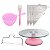 Kit Confeitaria Bailarina Vidro Rosa + Acessórios Para Bolo - Imagem 1
