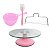 Kit Bailarina De Vidro Rosa + Panelinha+ Espátula+ Nivelador - Imagem 1