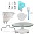 Kit Bailarina De Vidro Branco+ Saco De Confeitar+ Acessórios - Imagem 1