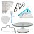 Kit Confeitaria Completo 139 Peças Bailarina De Vidro Branco - Imagem 1
