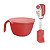Tigela Inovar Vermelho Com Tampa 1,5L + Espátula PVC Solrac - Imagem 1