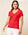 BLUSA CAMISETA MANGA CURTA DECOTE V - Imagem 11