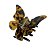 Pinupz Piranha Borboleta Tartaruga Escura 5cm X 4,5cm F117E - Imagem 1