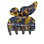 Piranha Borboleta Tartaruga Escura 5cm X 4,5cm F117E Pinupz - Imagem 6
