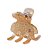 Bianca Piranha Rome M Glitter Dourado 05 007 OU - Imagem 1