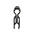 Bianca Hair Pin Médio com Strass Preto 70 051 AB - Imagem 1