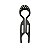Bianca Hair Pin Grande com Strass Preto 70 052 AB - Imagem 1