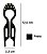 Bianca Hair Pin Grande com Strass Preto 70 052 AB - Imagem 2