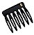 Pente de Cabelo Vênus Pequeno Bianca Preto 90 006 AB - Imagem 1