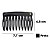 Kit 2 Pentes de Cabelo Bianca Vênus Preto 90 004 AB - Imagem 2
