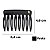 Kit 2 Pentes de Cabelo Médio Vênus Bianca Preto 90 005 AB - Imagem 2