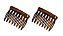 Kit 2 Pentes Cabelo Médio Vênus Bianca Tartaruga 90 005 TA - Imagem 1