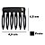Kit 2 Pentes de Cabelo Pequeno Bianca Vênus Preto 90 006 AB - Imagem 2