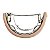 Presilha Cabelo Bianca Arco Lua Cheia Rose 00 317 DG - Imagem 4