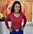 Blusa Basica Viscolycra Gola V Manga Longa Amicia Fashion - Imagem 1
