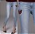 Calça Feminina Jeanseria Cos Alto Bordada Jeans - Imagem 2