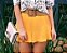 Shorts Saia Jeanseria Mostarda - liocel - Imagem 2