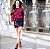 Saia Jeanseria com Bordado Jeans Black - Imagem 1